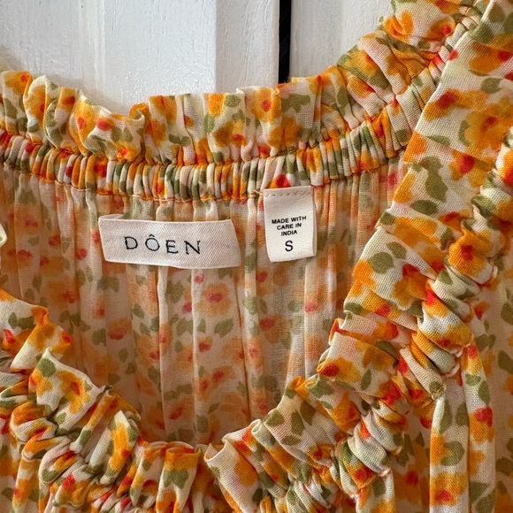 Dôen Emmaretta Dress Yellow Floral EUC - Picture 6 of 6